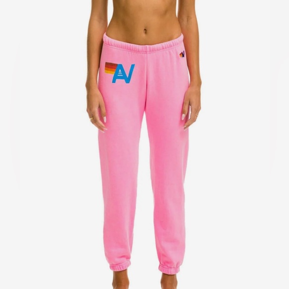 NWT AVIATOR NATION PINK SWEATPANTS - Picture 1 of 5
